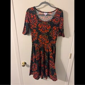 Floral Print Dress - Multicolor lularoe Nicole
